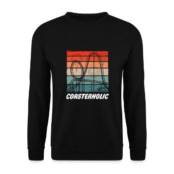 Roller coaster amusement park funfair amusement park - Unisex Sweatshirt - black - Front - Alina (178cm) & Michal (187cm)