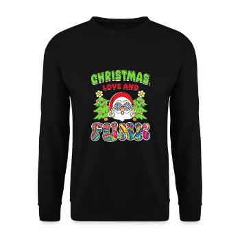 Christmas, Love and Funk – Festive Groove Music - Unisex Sweatshirt - black - Front - Alina (178cm) & Michal (187cm)