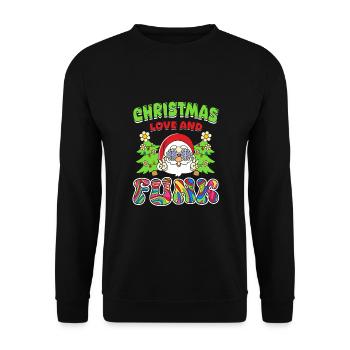 Christmas, Love and Funk – Festive Groove Music - Unisex Sweatshirt - black - Front - Alina (178cm) & Michal (187cm)