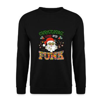 Christmas, Love and Funk – Festive Groove Music - Unisex Sweatshirt - black - Front - Alina (178cm) & Michal (187cm)