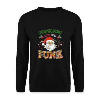 Christmas, Love and Funk – Festive Groove Music - Unisex Sweatshirt - black - Front - Alina (178cm) & Michal (187cm)