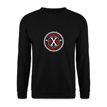Vegan, gegen Drogen, Hardcore Punk Straight Edge - Unisex Pullover - Schwarz - Vorne - Alina (178cm) & Michal (187cm)