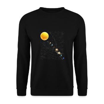 Planètes Science Physique Univers Soleil - Sweat-shirt Unisexe - noir - Devant - Alina (178cm) & Michal (187cm)
