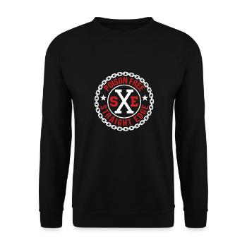 Vegan, gegen Drogen, Hardcore Punk Straight Edge - Unisex Pullover - Schwarz - Vorne - Alina (178cm) & Michal (187cm)