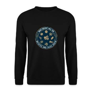 funny saying. Viruses Science Research - Unisex Sweatshirt - black - Front - Alina (178cm) & Michal (187cm)