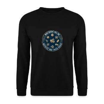 funny saying. Viruses Science Research - Unisex Sweatshirt - black - Front - Alina (178cm) & Michal (187cm)