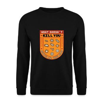 funny saying. Viruses Science Research - Unisex Sweatshirt - black - Front - Alina (178cm) & Michal (187cm)