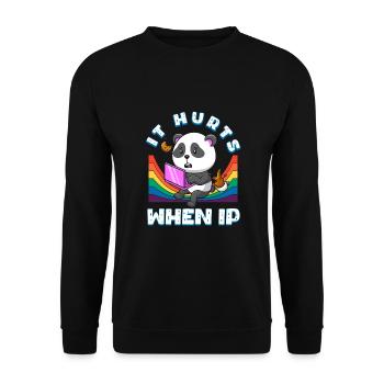 Lustiger Spruch "It Burns when i Pee"! - Sweat-shirt Unisexe - noir - Devant - Alina (178cm) & Michal (187cm)