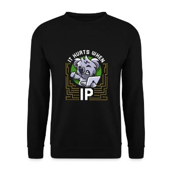 IT Geek, PC Accessories Storage Devices Evolution - Unisex Sweatshirt - black - Front - Alina (178cm) & Michal (187cm)