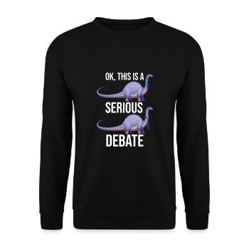 Dino cravate entreprise Meme drôle dicton tenue - Sweat-shirt Unisexe - noir - Devant - Alina (178cm) & Michal (187cm)