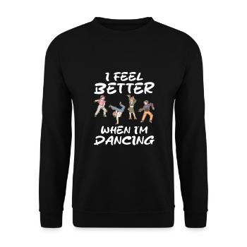 Feel The Rhythm: The Perfect Disco Party Dance - Unisex Sweatshirt - black - Front - Alina (178cm) & Michal (187cm)