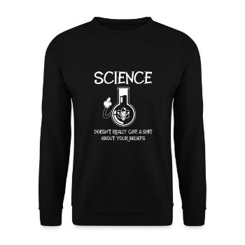 Science Humor Student, Physics, Chemistry - Unisex Sweatshirt - black - Front - Alina (178cm) & Michal (187cm)