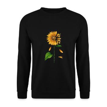 Mon Soleil, Tournesol, Dino, Amour - Sweat-shirt Unisexe - noir - Devant - Alina (178cm) & Michal (187cm)