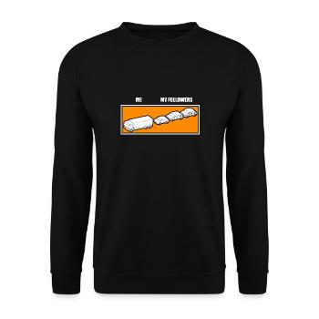 Je veux dire les suiveurs drôle de camionneur chauffeur de camion - Sweat-shirt Unisexe - noir - Devant - Alina (178cm) & Michal (187cm)