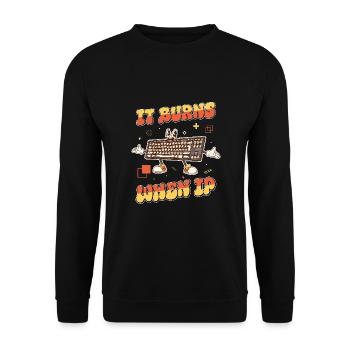 IT Geek, PC Accessories Storage Devices Evolution - Unisex Sweatshirt - black - Front - Alina (178cm) & Michal (187cm)