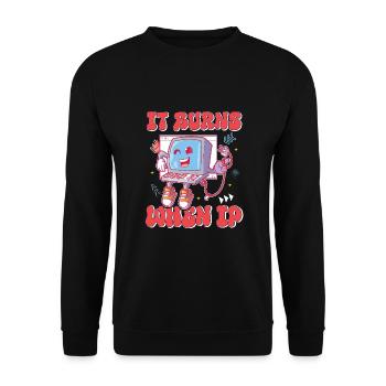 IT Geek, PC Accessories Storage Devices Evolution - Unisex Sweatshirt - black - Front - Alina (178cm) & Michal (187cm)