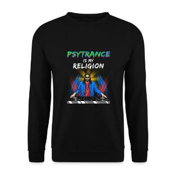 Techno House Party EDM Festival Goa Rave Psytrance - Unisex Pullover - Schwarz - Vorne - Alina (178cm) & Michal (187cm)