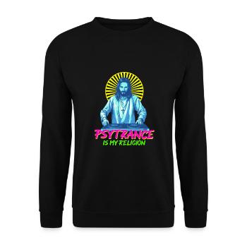 Techno House Party EDM Festival Goa Rave Psytrance - Unisex Pullover - Schwarz - Vorne - Alina (178cm) & Michal (187cm)