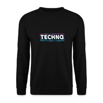 Techno House Party EDM Festival Goa Electro Rave - Unisex Pullover - Schwarz - Vorne - Alina (178cm) & Michal (187cm)