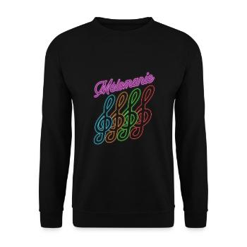 Melomanie, Musik! Party, Festival, Konzert - Unisex Pullover - Schwarz - Vorne - Alina (178cm) & Michal (187cm)