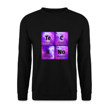 Techno House Party EDM Festival Goa Electro Rave - Unisex Pullover - Schwarz - Vorne - Alina (178cm) & Michal (187cm)