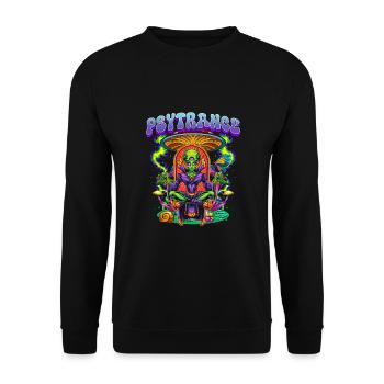 Techno House Party EDM Festival Goa Rave Psytrance - Unisex Pullover - Schwarz - Vorne - Alina (178cm) & Michal (187cm)