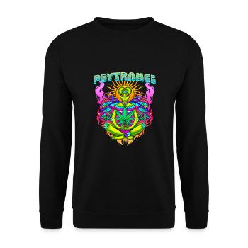 Techno House Party EDM Festival Goa Rave Psytrance - Unisex Pullover - Schwarz - Vorne - Alina (178cm) & Michal (187cm)