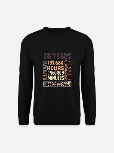 18 ans ! Cadeau d’anniversaire 18e anniversaire - Sweat-shirt Unisexe - noir