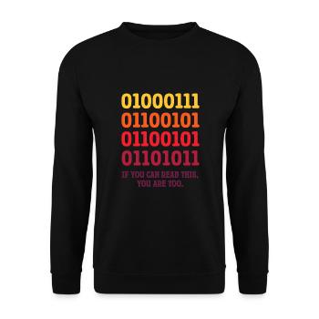 Wissenschaft Nerd Physik Student Witze Geek - Unisex Pullover - Schwarz - Vorne - Alina (178cm) & Michal (187cm)