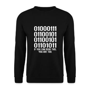 Science Nerd Physique Étudiant Blagues Geek - Sweat-shirt Unisexe - noir - Devant - Alina (178cm) & Michal (187cm)
