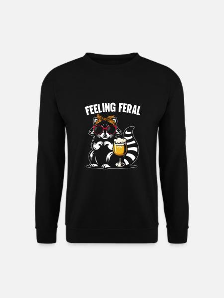 Funny Opossum Wild Girl Party Holiday Summer - Unisex Sweatshirt - black
