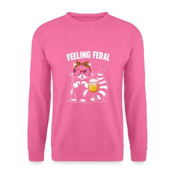 Funny Opossum Wild Girl Party Holiday Summer - Unisex Sweatshirt - pink - Front