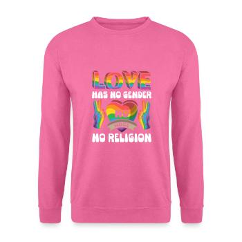 Contre le racisme ! Pour la politique, les droits de l’homme, l’amour - Sweat-shirt Unisexe - rose - Devant