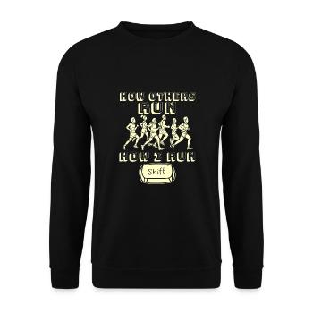 IT Geek, PC Accessories Storage Devices Evolution - Unisex Sweatshirt - black - Front - Alina (178cm) & Michal (187cm)