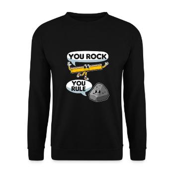 Vous rockez, vous régnez ! Musique stimulante - Sweat-shirt Unisexe - noir - Devant - Alina (178cm) & Michal (187cm)
