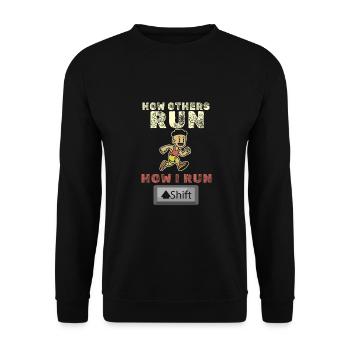 IT Geek, PC Accessories Storage Devices Evolution - Unisex Sweatshirt - black - Front - Alina (178cm) & Michal (187cm)