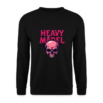 Biker Rocker, Heavy Rock, Punk, Hard Girl Metal - Unisex Pullover - Schwarz - Vorne - Alina (178cm) & Michal (187cm)