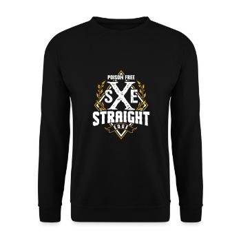 Straight Edge Vegan, Anti-Drug, Punk - Unisex Sweatshirt - black - Front - Alina (178cm) & Michal (187cm)