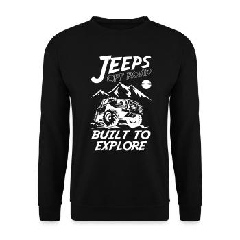 Jeeps Off Road construites pour explorer - Sweat-shirt Unisexe - noir - Devant - Alina (178cm) & Michal (187cm)