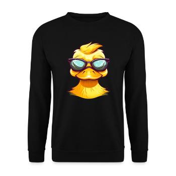 Baby duck - Unisex Sweatshirt - black - Front - Alina (178cm) & Michal (187cm)