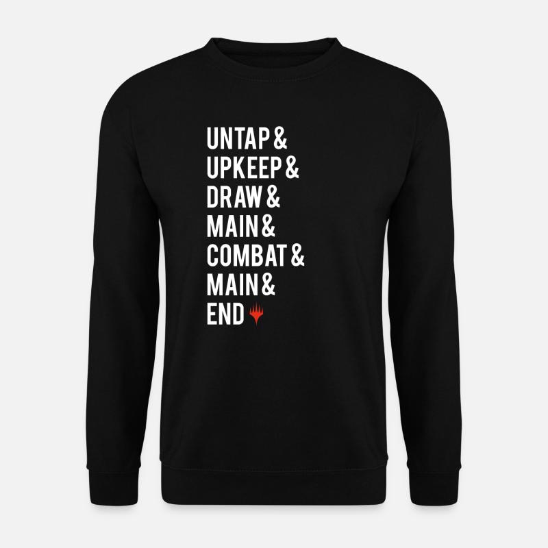Magic: The Gathering Game Move Phases White - Unisex Sweatshirt - black
