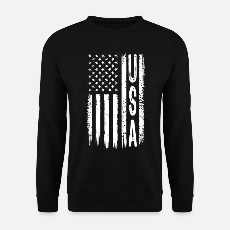 Flag USA - Gift - Unisex Sweatshirt - black