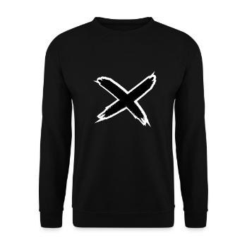 X! - Unisex Sweatshirt - black - Front - Alina (178cm) & Michal (187cm)