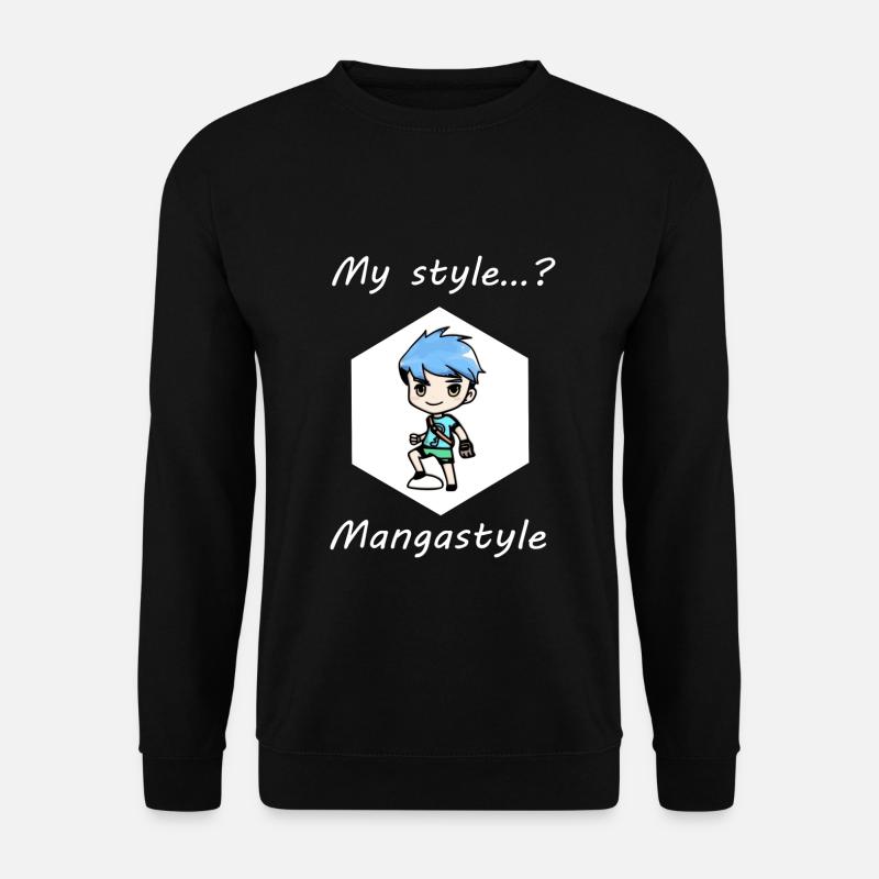 Manga - Anime - Junge - Comicstil - Unisex Pullover - Schwarz