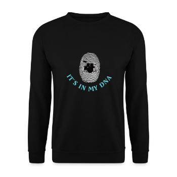DRUMMER: Drums It's In My DNA - Unisex Sweatshirt - black - Front - Alina (178cm) & Michal (187cm)