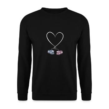 Valentines Day Gift for Motorhome Owner Camping - Unisex Sweatshirt - black - Front - Alina (178cm) & Michal (187cm)