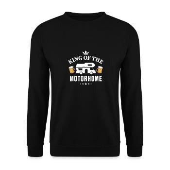 Roi du camping-car - cadeau pour les amateurs de camping - Sweat-shirt Unisexe - noir - Devant - Alina (178cm) & Michal (187cm)