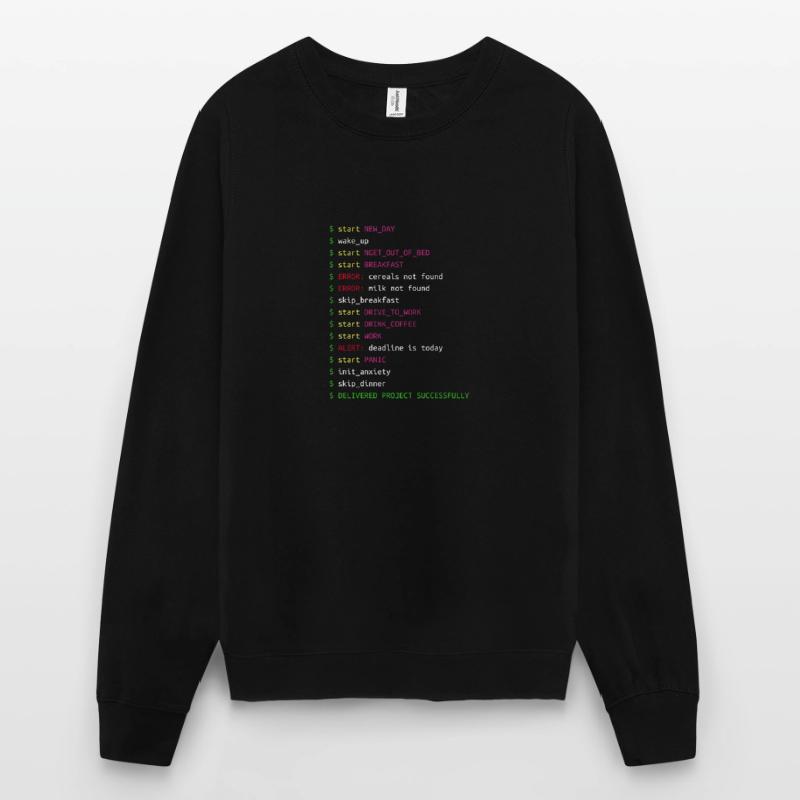 Journée dans la vie d'un programmeur | Coding Geek Gift Sweat-shirt Unisexe