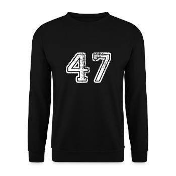 47 - Unisex Sweatshirt - black - Front - Alina (178cm) & Michal (187cm)