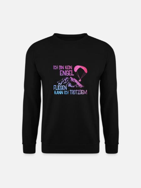 Paragliding Gleitschirm fliegt - Unisex Pullover - Schwarz